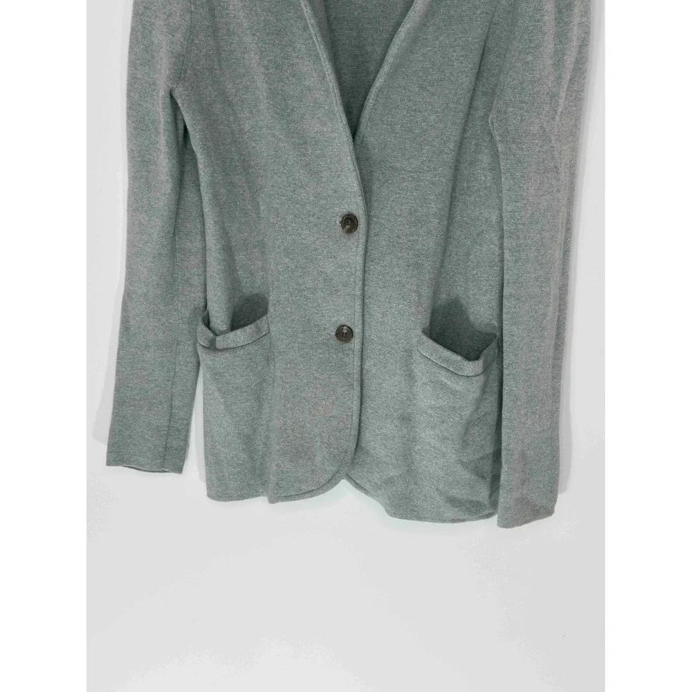 J.Crew Sweater Blazer Heather Gray Office Work Career Business Knit XS‎